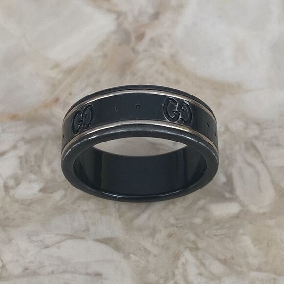 Gucci Icon Thin Band Synthetic Corundum & 18K White Gold - Picture 5 of 11